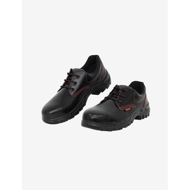 Deluxe Workman Black Leather Safety Shoes, FS01BL(SWSAMN)