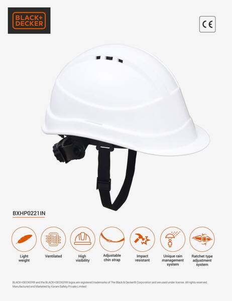 BLACK+DECKER Industrial Safety Helmet, BXHP0221IN - Image 5