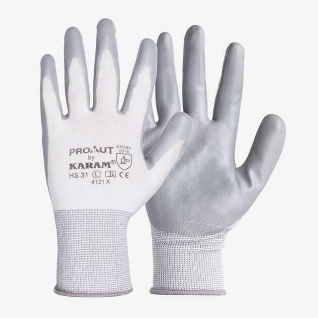 White Liner with Grey Nitrile Coating, HS31