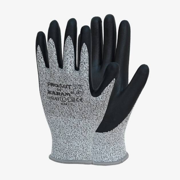 HPPE Liner with Black Nitrile Micro Foam Coating, HS43